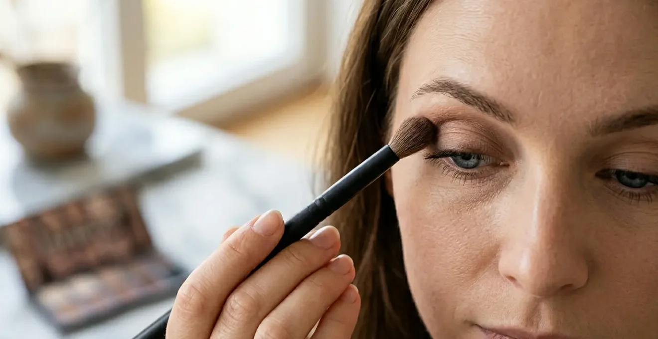 Flauschiger Schminkpinsel für Lidschatten Blending Technik mit weichen Borsten