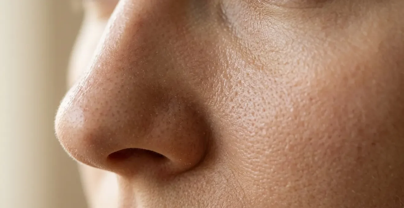 Natürliches Hautbild mit ebenmäßigem Teint und verfeinerten Poren