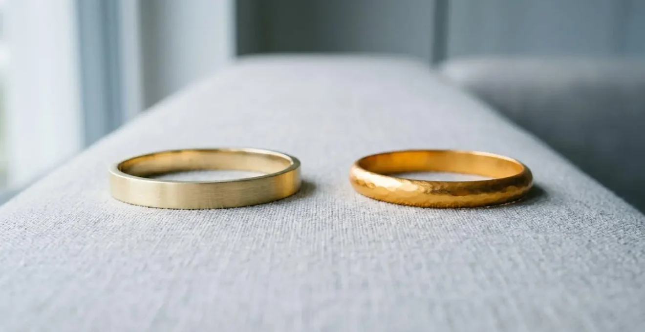 Kontrast zwischen europäischem und asiatischem Goldschmuck in natürlichem Licht