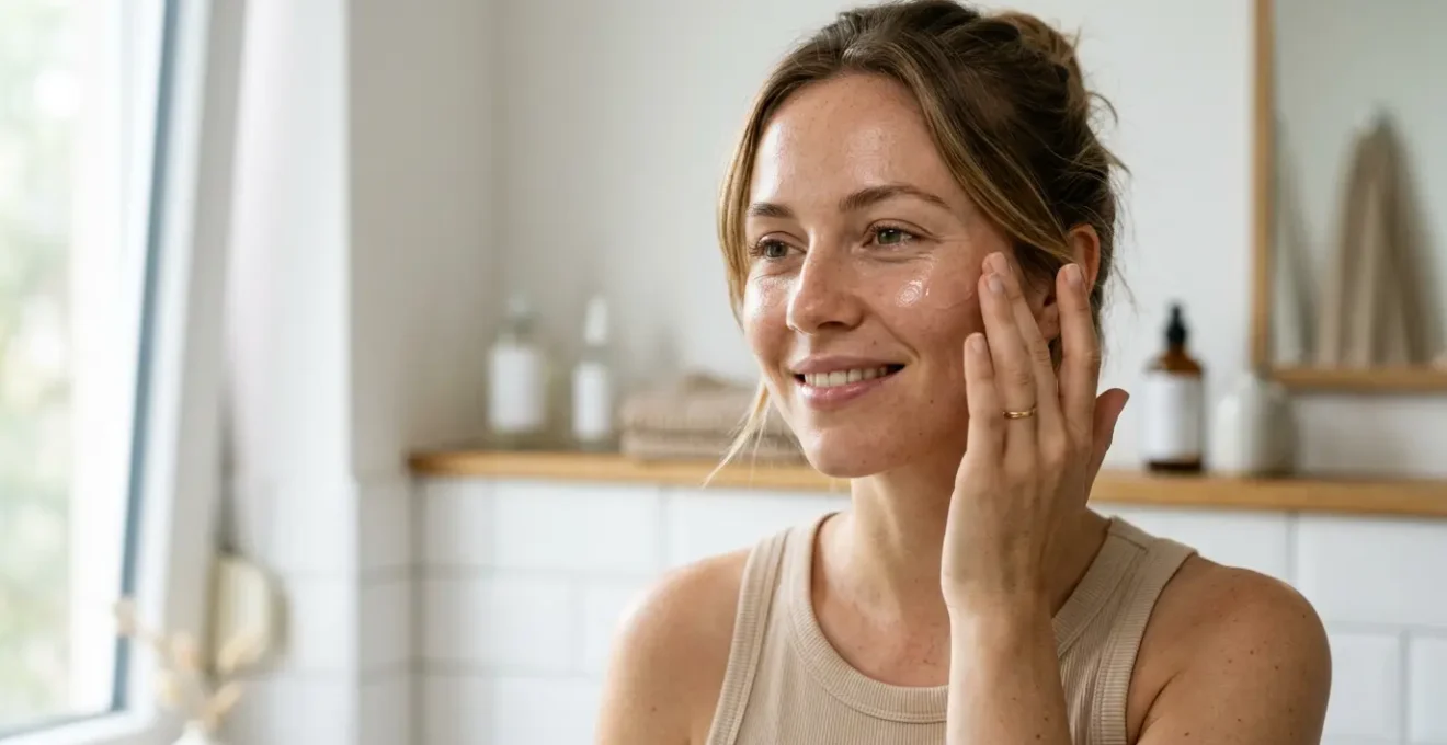 Natürliches Schminken für den ungeschminkten Look mit Hautpflege und dezenter Foundation