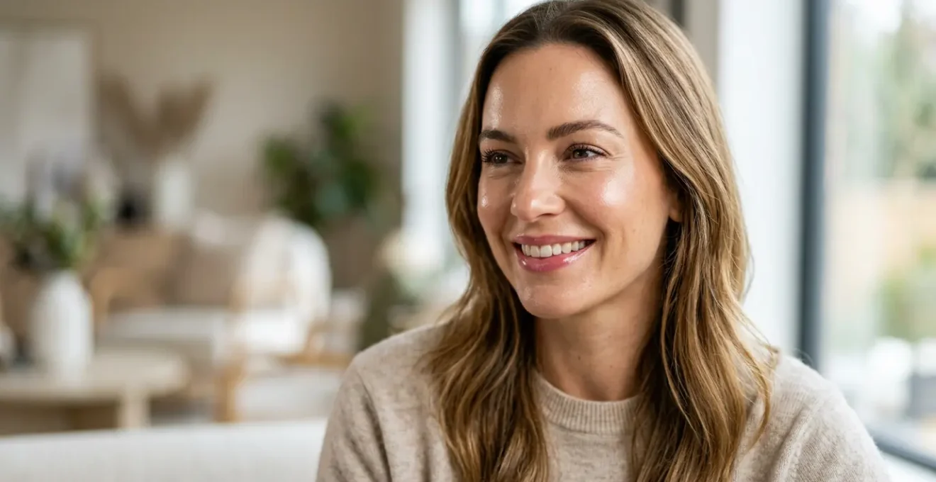 Natürliches Strobing-Make-up mit sanftem Highlighter auf Wangenknochen für einen frischen, gesunden Glow